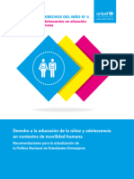 Niños, Niñas y Adolescentes en Situación de Movilidad Humana