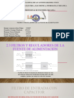 Filtros y Reguladores de La Fuente de Alimentación