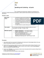 Skills For Life Level 1 From 2015 Speaking and Listening All Parts