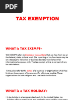 Tax Exemption