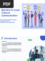 Barriers To Cross Cultural Communication