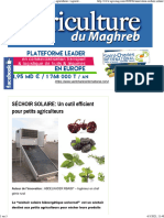 SÉCHOIR SOLAIRE Un Outil Efficient Pour Petits Agriculteurs - Agriculture Du Maghreb