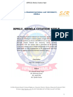 HPNLU Citation Style Booklet