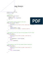 Stack Using Arrays