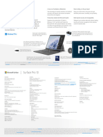 MSFT Microsoft Surface Pro 10 Fact Sheet ROW