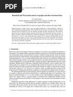 Hausdorff and Wasserstein Metrics On Graphs and Other Structured Data