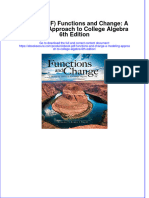 Ebook Download (Ebook PDF) Functions and Change: A Modeling Approach To College Algebra 6th Edition All Chapter