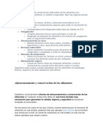 Criterios de Almacenamiento y Conservación de Los Alimentos