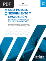 Ceplan Guia para El Seguimiento y Evaluacion de Politicas Nacionales y Planes Del Sinaplan Actualizada 2024