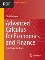 (Classroom Companion - Economics) Giulio Bottazzi - Advanced Calculus For Economics and Finance - Theory and Methods-Springer (2023)