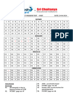 SR Aiims S60 Neet Wet - 8 Paper Key (24-06-2024)