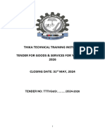 Tender For Goods Services Fy 2024 2026 Thika Tech