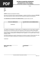 SG-SGI-FTR-012 - Formato Recomendaciones Medico Laborales