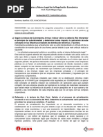 Evaluacion PRINCIPIOS Y MARCO LEGAL DE LA REGULACIÓN ECONÓMICA de Joel Huacasi Puma