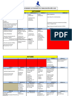 Calendarización Segundo Semestre