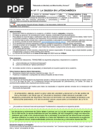 Ficha RELIGIÓN 4° Sec. 07 La Iglesia en Latinoamérica