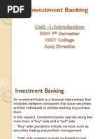 Investment Banking - Unit 1