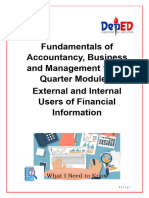 Fabm 1 Module 3 External and Internal Users of Financial Information