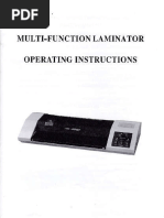 LAminating Machine Instruction Manual