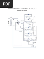 Circuito Electrónico de La Fuente Variable 12V