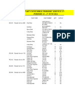 Part Consumable Periodic Service