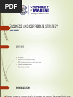 Unit One Corporate Strategy