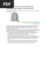 Longitud de Líneas y Recomendaciones Generales para Tuberías de Refrigerante