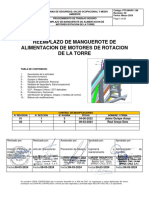 PTS MARC 198 Reemplazo Manguerotes de Alimentación de Motores de Rotacion Torre PV 351E