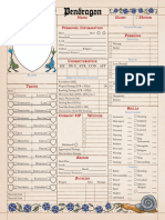 Pendragon - Character Sheet - Blank