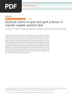 Electrical Control of Spins and Giant G-Factors in Ring-Like Coupled Quantum Dots