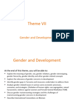 DST 100 Vii Gender and Development