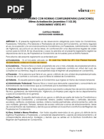 REGLAMENTO INTERNO CON NORMAS COMPLEMENTARIAS (SANCIONES) CONDOMINIO VERTIZ 491 (Ãºltima Modificaciã N 11.02.20)