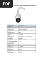 Especificaciones Técnicas de La CAMARA DOMO IP PTZ FULL HD 360 GRADOS