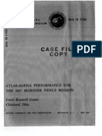 Atlas-Agena Performance For The 1967 Mariner Venus Mission 19690020216 - 1969020216