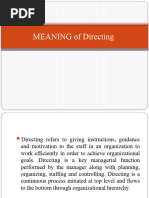 MEANING of Directing