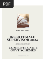 Complete Unit 6 Govt Schemes Female Supervisor 