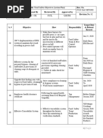 Action Plan Food Safety Objectives