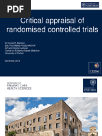 Critical Appraisal of Randomised Controlled Trials 1 Day Workshop