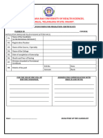 Application Form For Migration Certificate