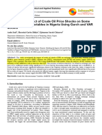 Modeling The Impact of Crude Oil Price Shocks On S