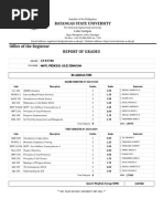 1st Year Grades