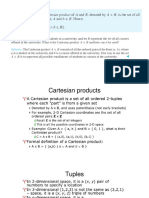 Relations and Cartesian Product