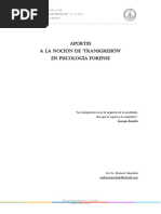 Reynaldo, E. (2012) Aportes A La Noción de Transgresión' en Psicología Forense.