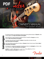 OM Leg Bass 2011 Owner's Manual For Fender Basses English