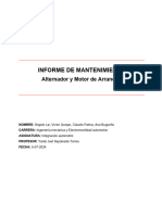 Inf - Integracion Alternador y Motro de Arranque