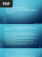 Fundamentos de La Programación Orientada A Objetos