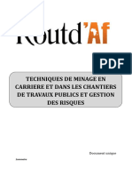 Techniques de Minage en Carriere Et Dans Les Travaux Publics Et Gestion de Risques