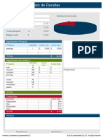 Planilla de Excel Calculadora de Costo de Recetas