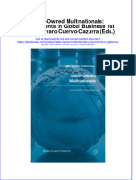 State-Owned Multinationals: Governments in Global Business 1st Edition Alvaro Cuervo-Cazurra (Eds.) Full Chapter Instant Download