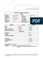 PAY SLIP For The Period of February, 2022: Earnings Actual Earned